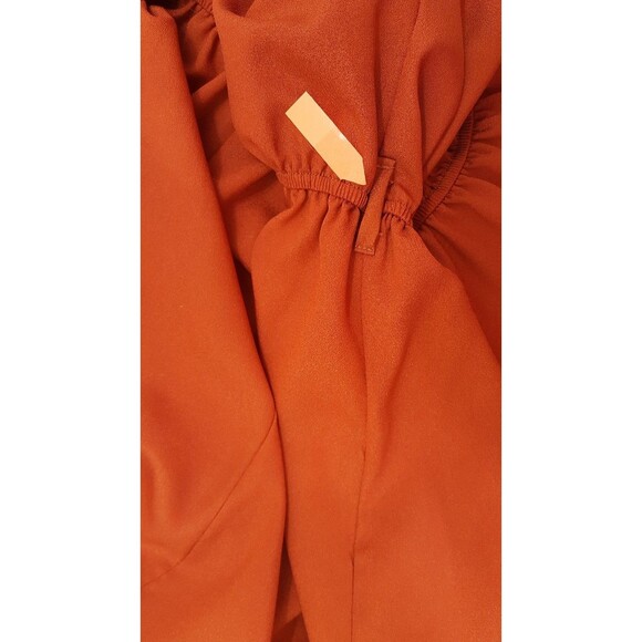 Mixxed 26 Dress Womens Medium Orange Blue Short Sleeve Work Office Sporty - Picture 6 of 14